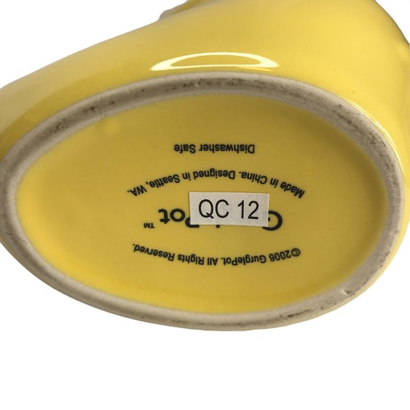 New NWT GURGLEPOT Yellow Fish.  Ceramic Makes noises when you pour liquid Large - Picture 4 of 8